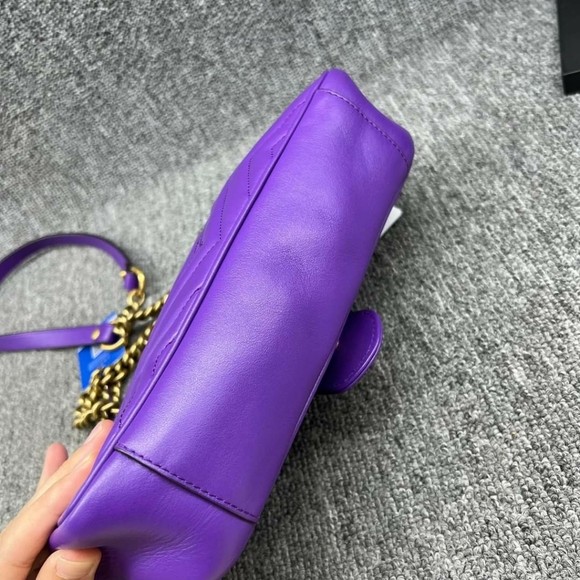 100% Authentic GUCCI GG Marmont Small Leather Shoulder Bag - Picture 7 of 16